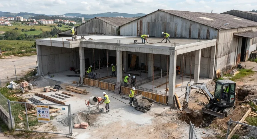 Ampliação industrial em betão armado, Valongo
